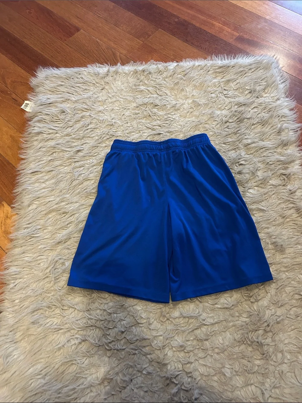 Under Armour Boys Bright Blue Performance Athletic Shorts with White Logo